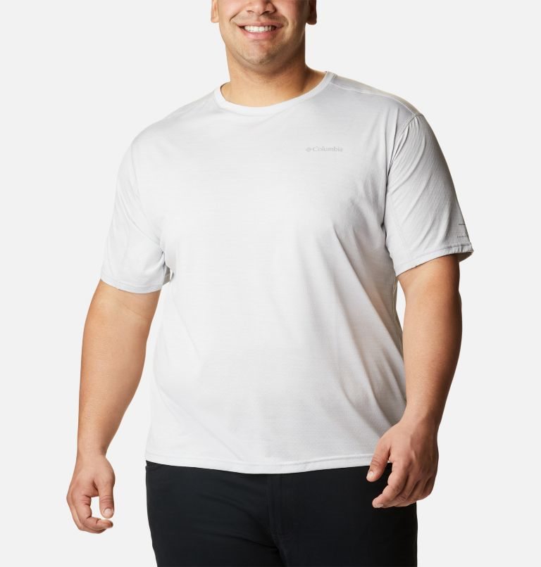 Men\'s Columbia Alpine Chill Zero Short Sleeve Crew T Shirts White | Plus Size CA-B5480